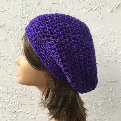 Classic Slouchy Beanie Crochet Pattern – Easy & Stylish! 🧶✨